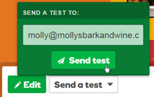 Send en test-e-mail