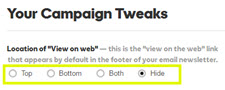 Your Campaign Tweaks